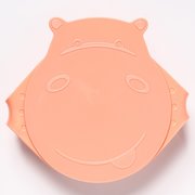  Детская тарелка Hello, Hippo! с крышкой, цвет карамельный (7722382) 