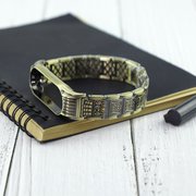  Металлический ремешок Рисунок 2 для MiBand 4 золотой 