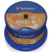  Диск DVD-R Verbatim 4.7Gb 16x Cake Box (50шт) 43548 