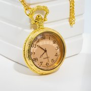  Часы карманные "Классика", кварцевые, крышка прозрачная, d=4.5 см, золотые (3572450) 