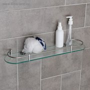  Полка для ванной комнаты, 50×12×4 см, металл, стекло (2506470) 