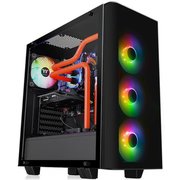  Корпус Thermaltake View 21 TG, без БП, ATX 5x120mm 3x140mm, 2xUSB3.0, audio bott PSU, черный 