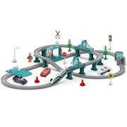  Большая игрушечная железная дорога «Мой город», 104 предмета, бирюзовая (7818941) 