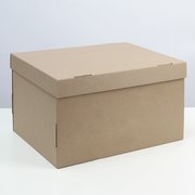  Коробка складная, крышка-дно, бурая, 37 х 28 x 18 см (7861926) 