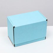  Коробка самосборная, голубая, 26,5 х 16,5 х 19 см (7610337) 