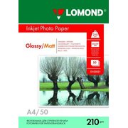  Фотобумага Lomond 0102021 A4/210г/м2/50л./белый глянцевое/матовое для струйной печати 