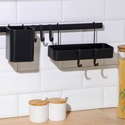  Рейлинговая система для кухни, 8 предметов, 60,5 см, цвет чёрный (6961926) 