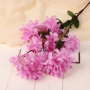  Цветы искусственные "Фиалка на ветке" 5х80 см, розовый (3562524) 
