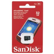  Карта памяти Sandisk microSDHC 32Gb Class4 SDSDQM-032G-B35 w/o adapter 