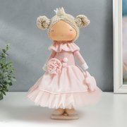  Кукла интерьерная "Маленькая принцесса в розовом, с цветком" 35х15,5х17 см (7330146) 