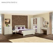  Спальня «Венеция 7.1», кровать 160 × 200, шкаф, 2 тумбочки, зеркало, стол туалетный, комод (4934183) 