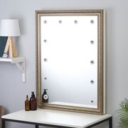  Зеркало «Верона», гримёрное, настенное, в багетной раме, 12 лампочек, 70×90 см (1396414) 