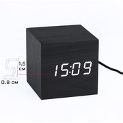  Настольные электронные часы "Цифра", 6.5 х 6.5 см, белая индикация (5219665) 