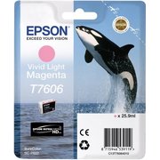  Картридж струйный Epson T7606 C13T76064010 светло-пурпурный (25.9мл) для Epson SureColor SC-P600 