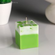  Свеча- куб "Жасмин- Зелёный чай" ароматическая, 5×6 см (4852545) 