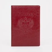  Обложка для паспорта, цвет красный (1256669) 