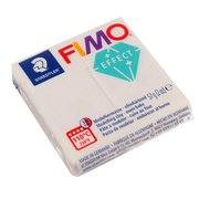  Пластика - полимерная глина FIMO effect, 57 г, белый с блёстками (1252152) 