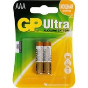  Батарейка GP LR03, AAA, Ultra Alkaline, щелочная (GP 24AU-CR2 ULTRA) блистер 2 шт 