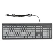  Клавиатура Oklick 480M черный/серый USB slim Multimedia 