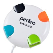  USB-HUB Perfeo 4 Port, (PF-VI-H020 White) белый 
