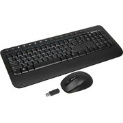  Клавиатура + мышь Microsoft 2000 клав:черный мышь:черный USB беспроводная Multimedia 