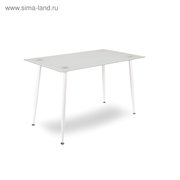  Обеденный стол DA 1010-1, 1200 х 700 х 750 мм, калёное стекло 8 мм, цвет белый (3951718) 