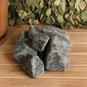  Камень для бани "Дунит" обвалованный, коробка 20 кг, мытый (2496152) 