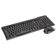  Клавиатура + мышь Oklick 230M клав:черный мышь:черный USB беспроводная 