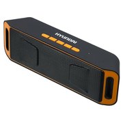  Портативная колонка Hyundai H-PAC160 черный/оранжевый 6W 1.0 BT/3.5Jack/USB 