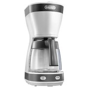  Кофеварка капельная Delonghi ICM16210.WS белый/серебристый 
