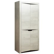  Шкаф 2-х дверный для одежды «Лючия» 33.03, 1078 × 580 × 2300 мм, бетон пайн белый / венге (9423044) 