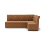  Угловой кухонный диван «Чикаго», угол правый, велюр, цвет селфи 10 (9437714) 