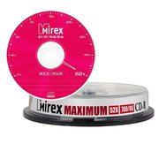  Диск CD-R Mirex 700 Mb, 52х, Maximum, Cake Box (10) 