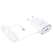  СЗУ Aspor А802 Lightning цельный + 1USB (1,2м) (1А) Белый 