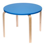  Стол "Ромашка" круглый, цвет синий, прозрачный лак, 1 гр. роста (9177042) 