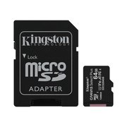  Карта памяти Kingston microSDHC 64GB UHS-I Class 10 U1 A1 Canvas Select Plus (SD адаптер) 100MB/s (SDCS2/64GB) 
