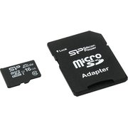  Карта памяти Silicon Power microSDHC 16Gb Class10 SP016GBSTHBU1V10SP + adapter 