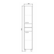  Шкаф-колонна COMFORTY «Марио-40» сосна лоредо (1460364) 