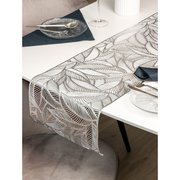  Дорожка на стол Доляна «Листопад», 30×150 см, цвет серебряный (7167235) 