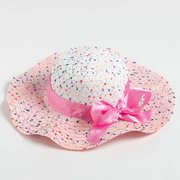  Шляпа женская, цвет светло-розовый, размер 56-58 (7818048) 