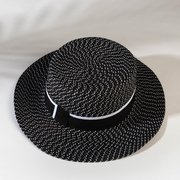  Шляпа женская MINAKU с чёрной лентой, цвет темно-серый, p-p 56-58 (7321632) 