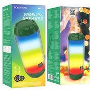  Портативная колонка Borofone BR25 Crazy sound colorful luminous BT speaker, dark green 
