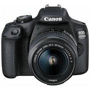  Зеркальный фотоаппарат Canon EOS 2000D KIT черный 24.1Mpix 18-55mm f/3.5-5.6 IS II 3" 1080p Full HD SDXC Li-ion (с объективом) 