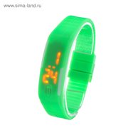  Часы наручные, электронные, застежка на магните, l=25 см, зеленые (1716940) 