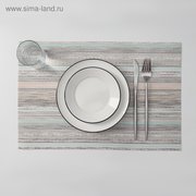  Салфетка сервировочная на стол «Дождь», 45×30 см, цвет серый (3930644) 