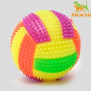 Мяч для собак светящийся с пищалкой "Водное поло", TPR, 7 см, микс цветов (1694176) 