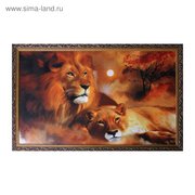  Картина "Львы" 67х107 см (1075648) 