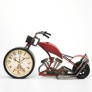  Часы настольные "Ретро мотоцикл", плавный ход, d=9.5 см, 18 х 29.5 см (3598528) 