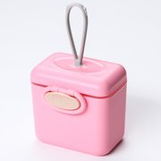  Контейнер для хранения детского питания 150 мл., с ложкой, цвет розовый (7550785) 