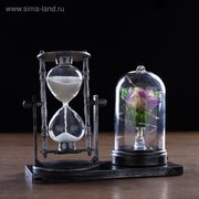  Песочные часы "Роза", сувенирные, с подсветкой, 15 х 9 х 14 см, микс (4154490) 